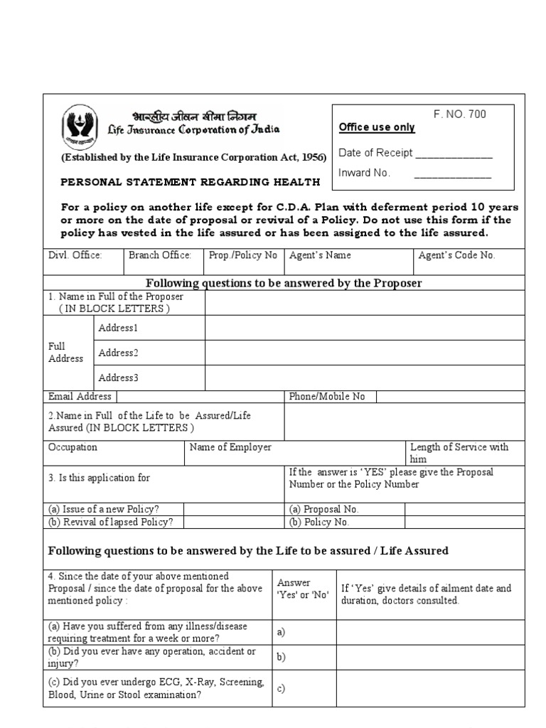 Following Questions To Be Answered by The Proposer | PDF | Life ...