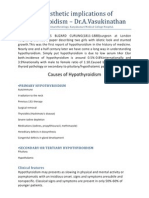 Anaesthetic implications of hypothyroidism