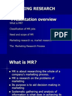 Marketing Research (MR) 1