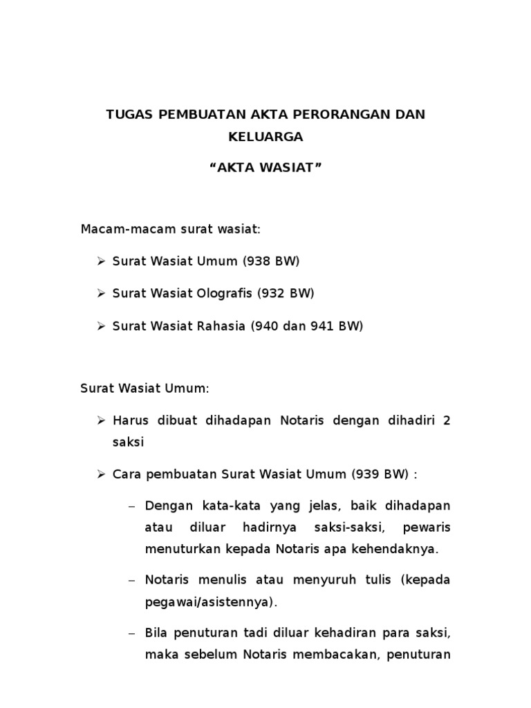 Tugas 2 Akta Wasiat