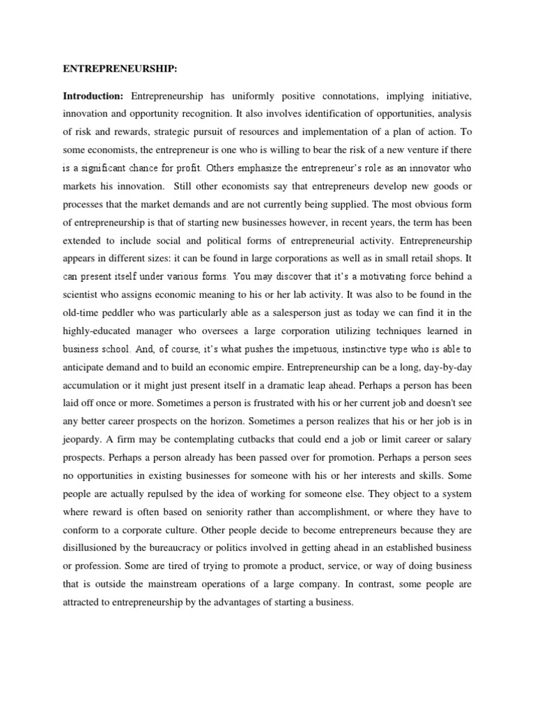 Entrepreneurship in India | PDF | Human Capital | Entrepreneurship
