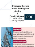 Case Studies On Tariff Discovery Through Competitive Bidding, of Power