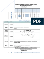 Class: 4 A, B: Syllabus For Monthly Test