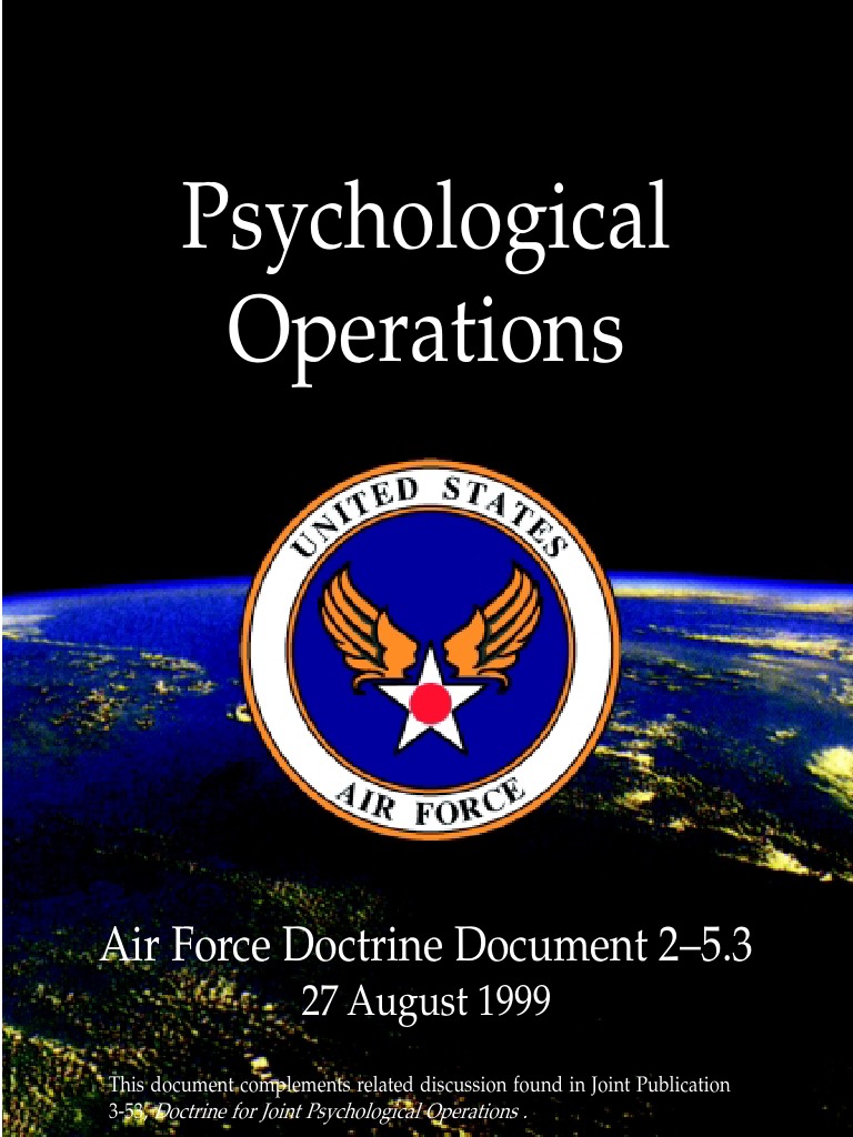 Air Force Doctrine on Psychological Operations | PDF | United States ...