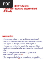 Electrostatics: Coulomb's Law and Electric Field (E-Field)