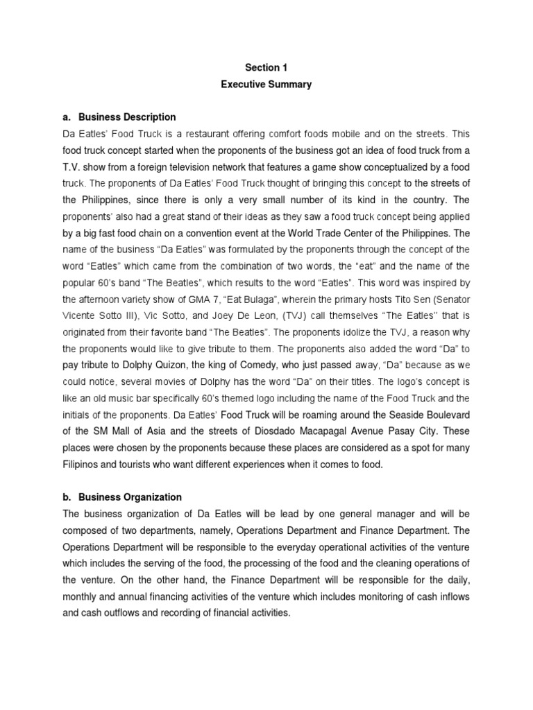 Section 1 Executive Summary | PDF