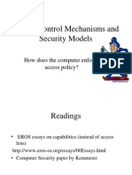 Access Control Mechanisms and Security Models: How Does The Computer Enforce Access Policy?