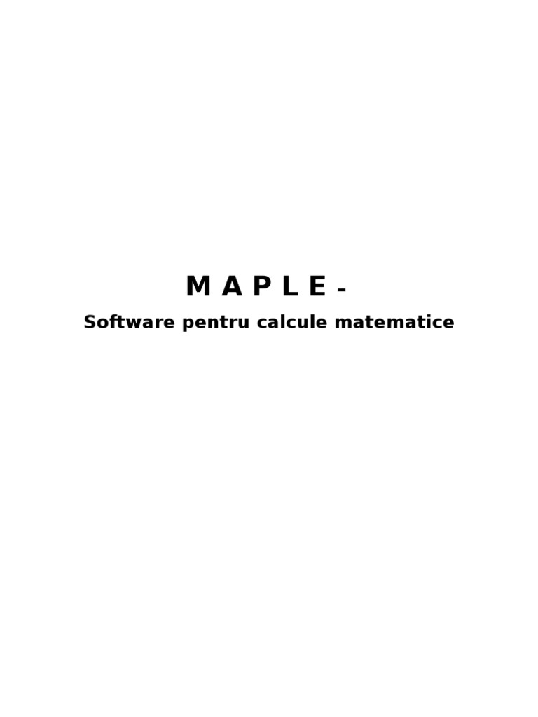Prezentare Maple | PDF
