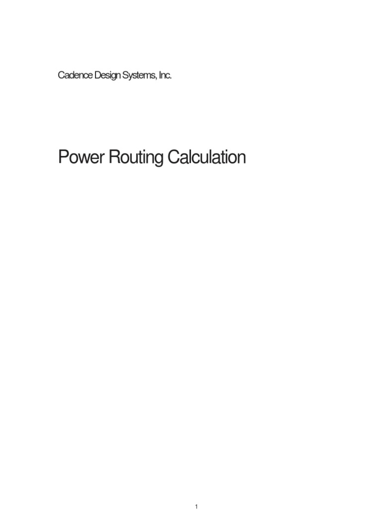 Power Routing Calculation Guide | PDF