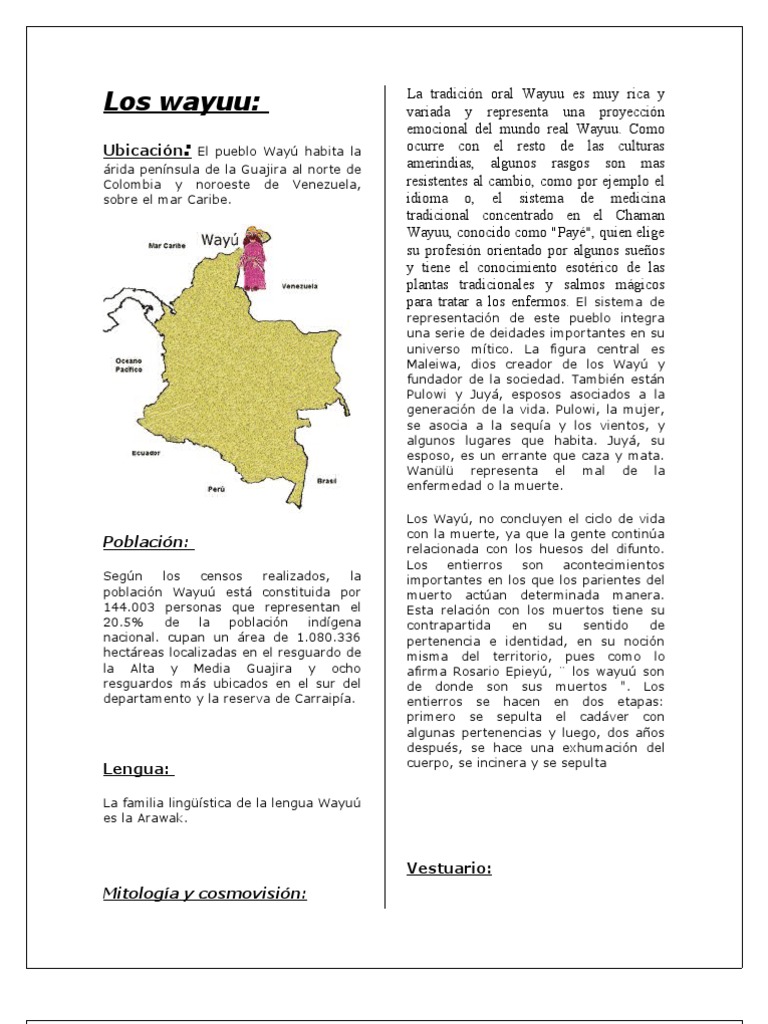 Pueblos indígenas de Colombia para niños | PDF | Personas