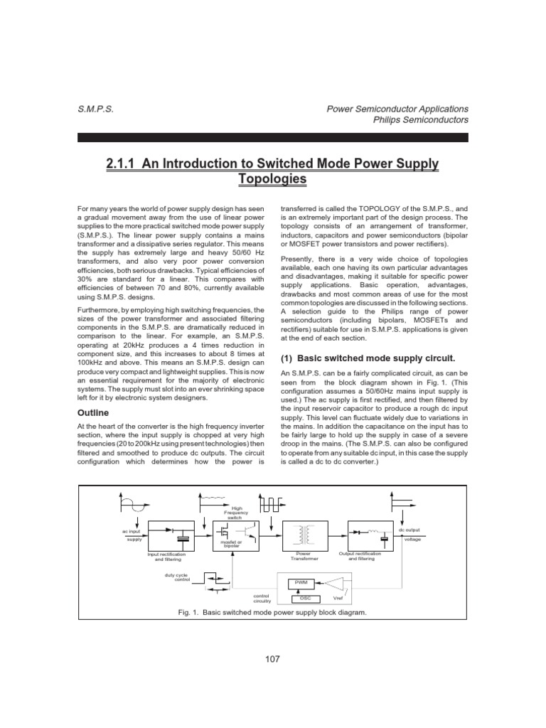 Theory of Switched Mode Power Supply | PDF | Rectifier | Mosfet