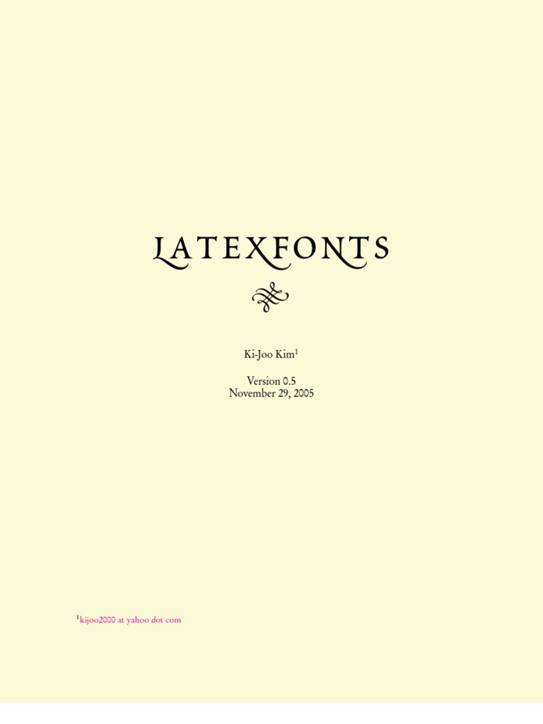 Latex Fonts Typefaces Te X Free 30day Trial Scribd
