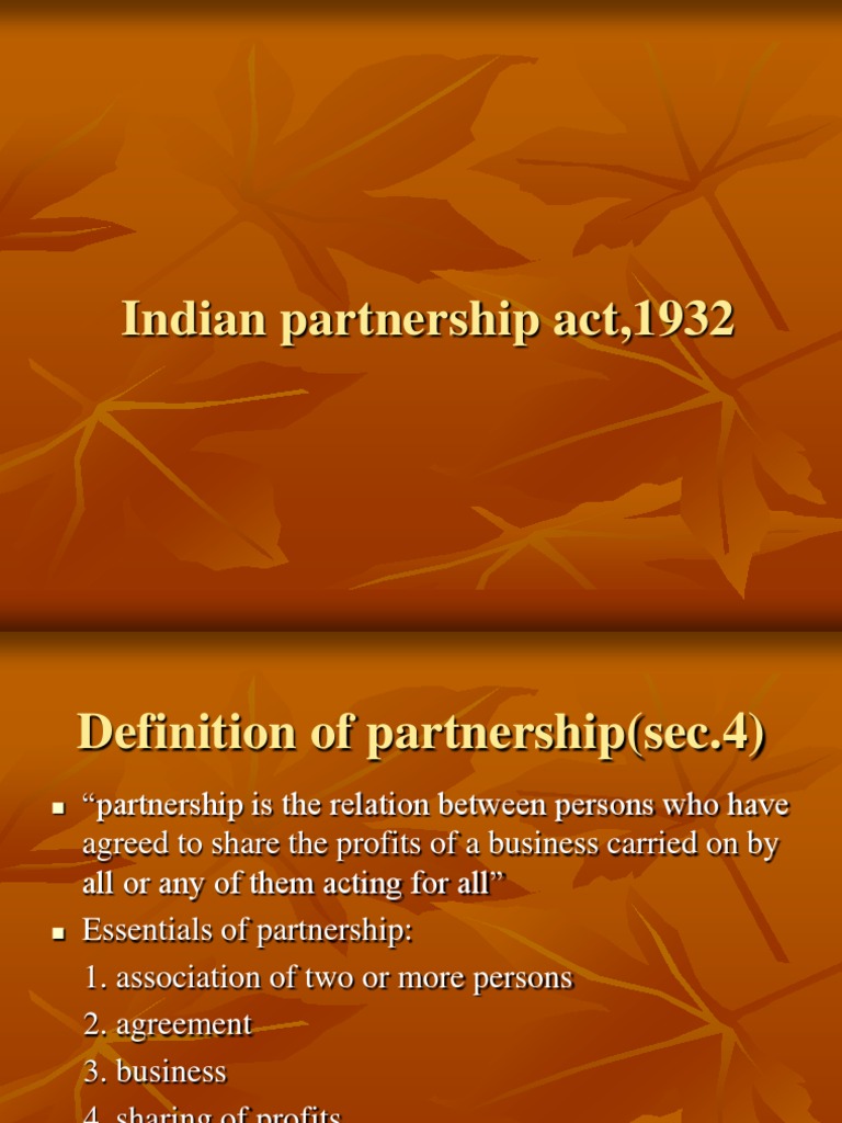Partnership Act PDF Partnership Private Law