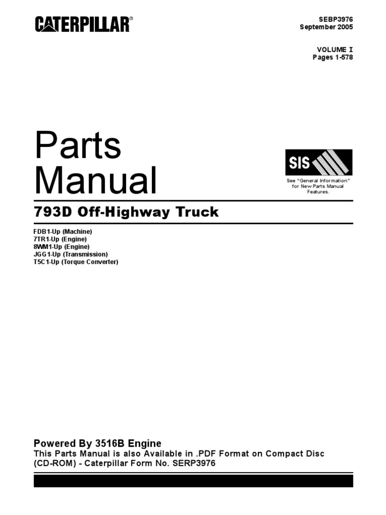 Parts Manual: 793D Off-Highway Truck | PDF | Partes de vehículo | Máquinas