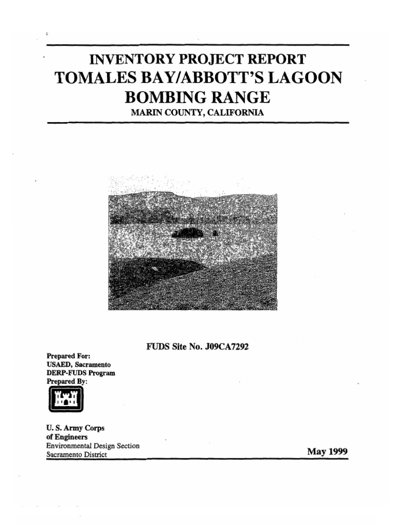 Tomales Bay Bombing Range PDF Explosive Material Ammunition