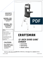 Craftsman 12-Inch Bandsaw Manual