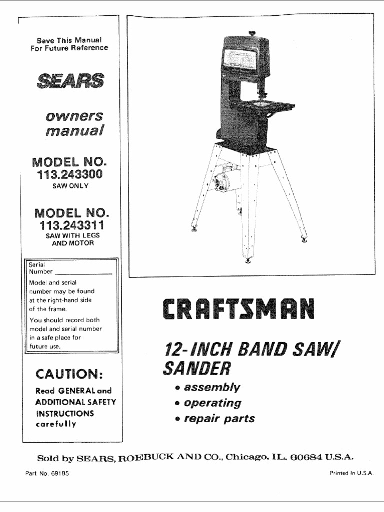 Wiring Diagram For Craftsman Table Saw