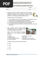 Avaliação Diagnostica de Ciências para 6 ano