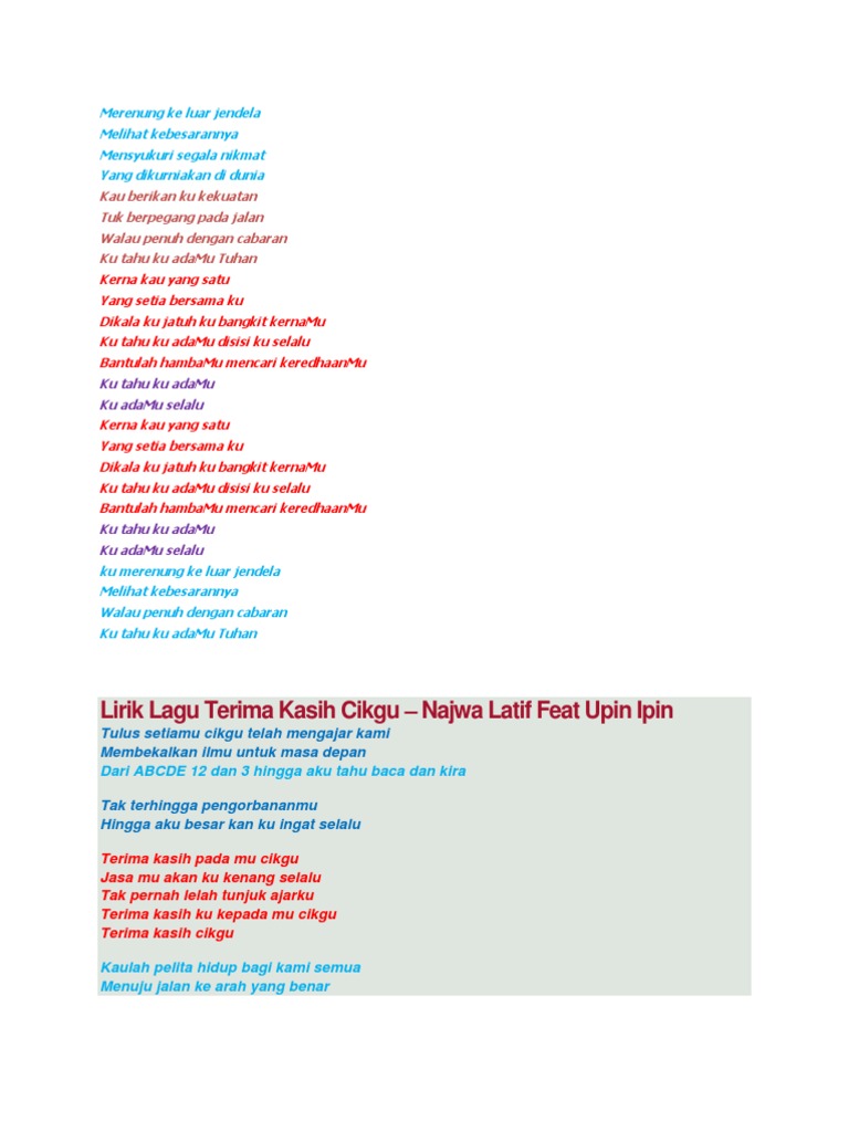 Merenung Ke Luar Jendela