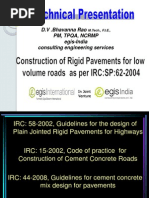 Download Rigid Pavement Construction as Per IRC SP 62 2004 by Vizag Roads SN106119657 doc pdf