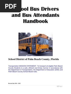 School Bus Operators and Bus Attendant Handbook