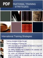 International Training Strategies: Amaresh C Nayak