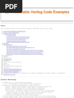 Synthesizeable Verilog Code Examples