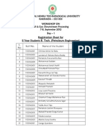 Students List of II B. Tech. PE
