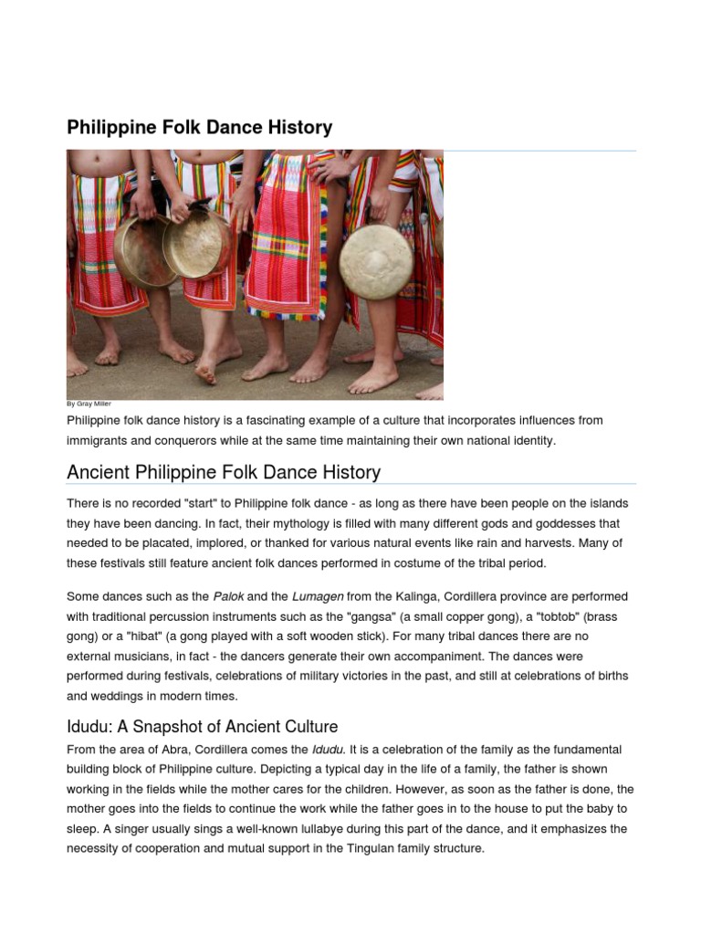 Philippine Folk Dance History PDF | PDF | Dances | Folk Music
