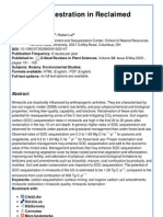 Carbon Sequestration in Reclaimed Minesoils - Critical Reviews in Plant Sciences