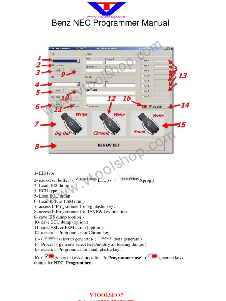 Auto Key Programmer - Good New BENZ IR NEC Key Programmer Software ...