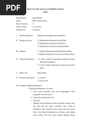 Download Rpp Agama Hindu Sd