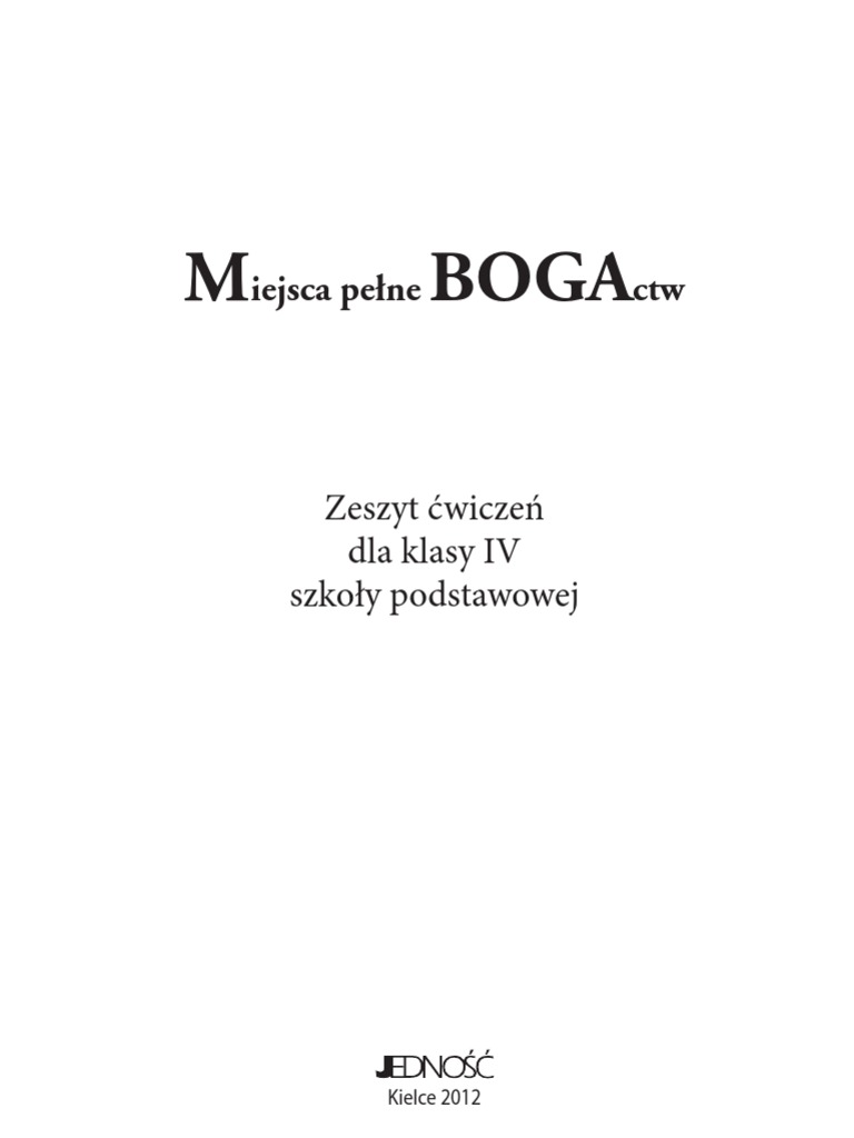 Miejsce Pełne Bogactw Klasa 4 ćwiczenia