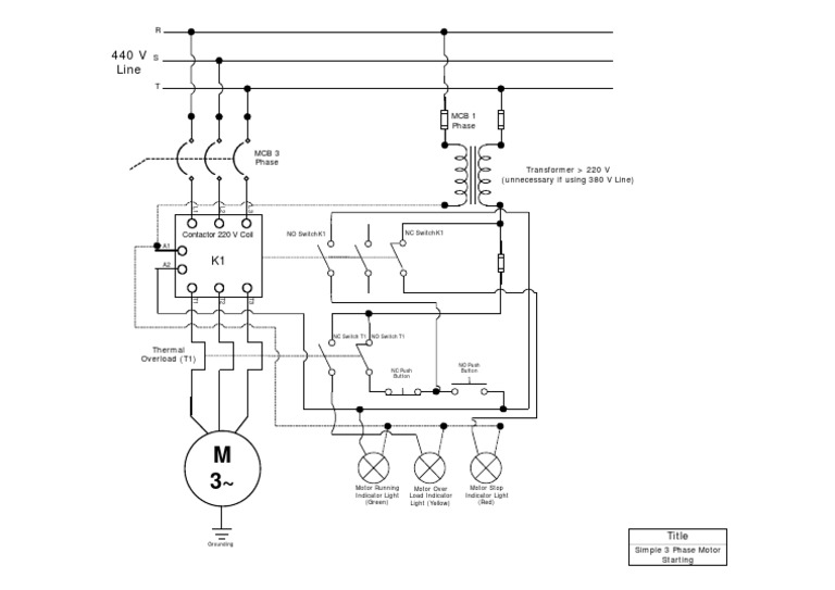 Simpel Motor 3 Phase Starting | PDF