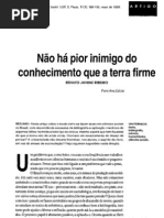 Não há pior inimigo do conhecimento que a terra firme, RENATO JANINE RIBEIRO