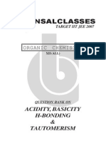 Acidicity Basicity &amp H - Bonding Tautomerism (Q.B.) 12th