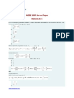 AIEEE 2007 Solved Paper