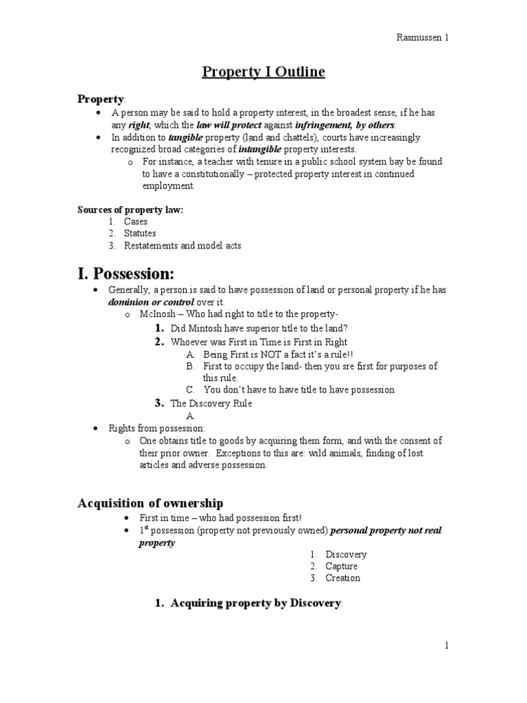 Property Outline | PDF