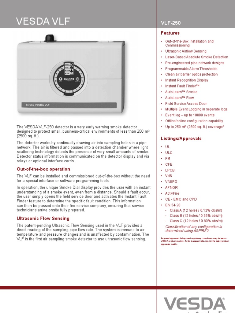 Vesda Laser Focus 250 PDF Relay Trademark