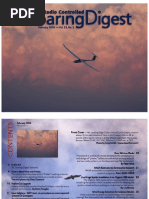 R C Soaring Digest Feb 2006 Pdf Lift Force Airfoil