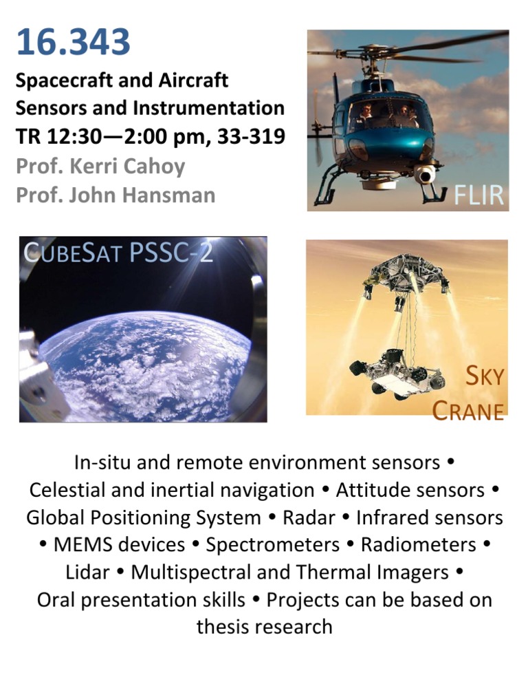 Aerospace Sensor Systems Course | PDF | Science & Mathematics