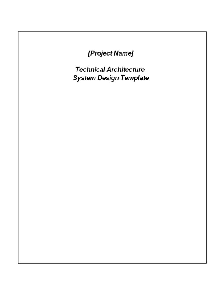 TECHNICAL ARCHITECTURE DOCUMENT SAMPLES visual data 2