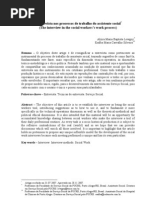 A Entrevista Nos Processos de Trabalho Do Assistente Social