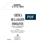 Critica de La Razon Indolente Santos 