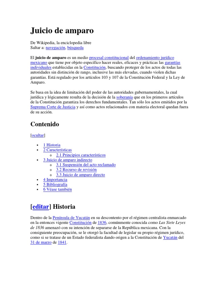 Juicio de Amparo en México: Garantías Constitucionales | PDF | Derecho ...