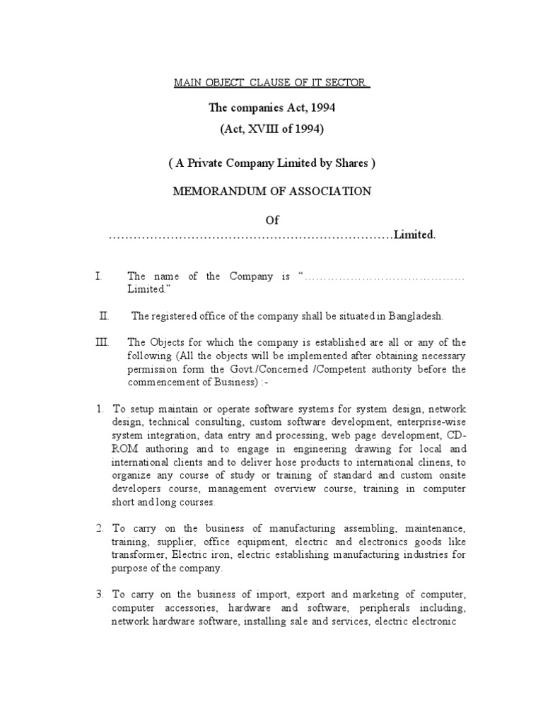 memorandum bd pdf Bangladesh Association of Memorandum Format Bus memorandum bd pdf Bangladesh Association of Memorandum Format Bus
