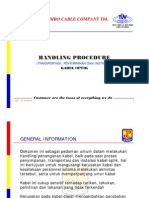 Optic Cable Handling Procedure