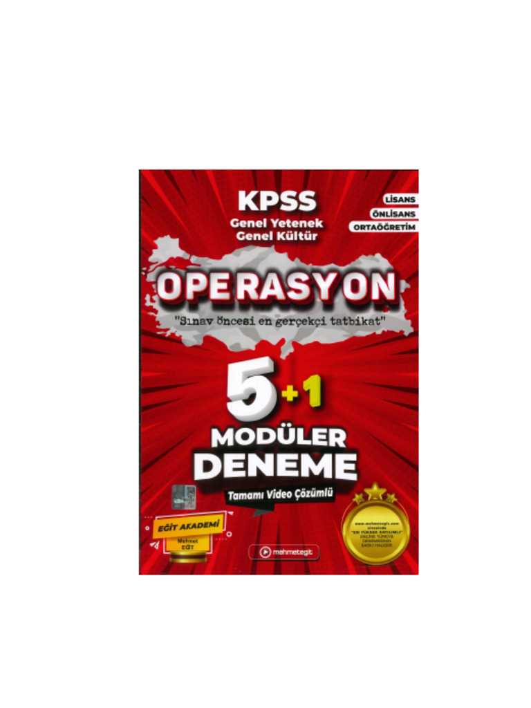 2024 Eği̇t Akademi̇ Kpss Operasyon 5 Deneme - 240420 - 223141 | PDF