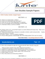 CBSE Fashion Studies Sample Papers: Section - A