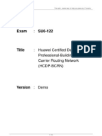 Exam: SU0-122:: Huawei Certified Datacom Professional-Building Carrier Routing Network (HCDP-BCRN)